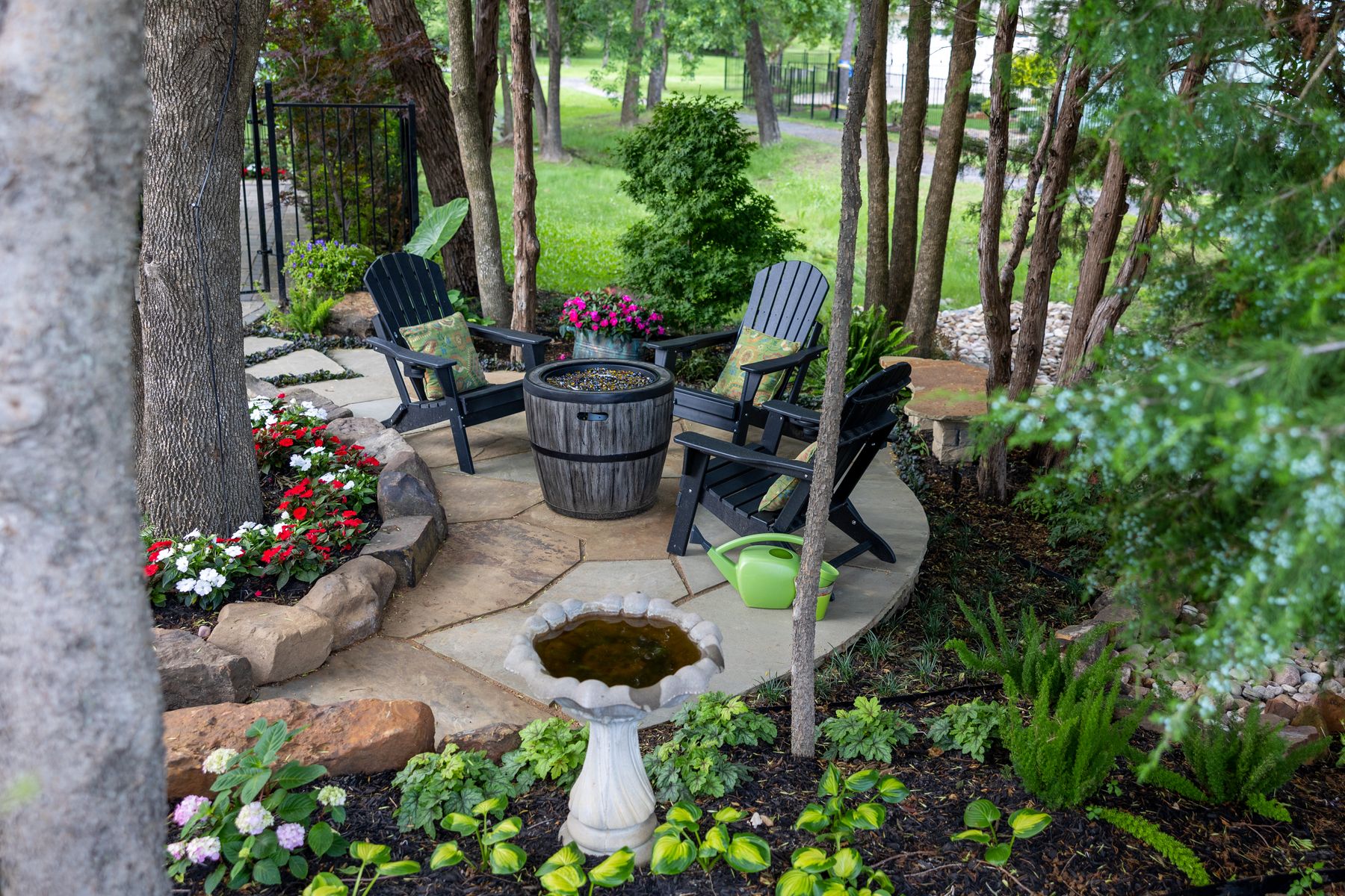 Kramer Residence Patio Built Amongst Existing Trees